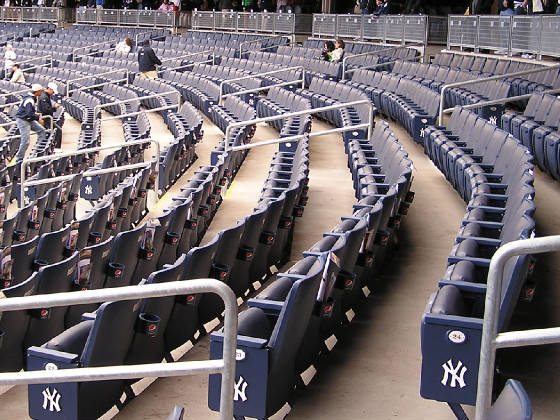 The seats in the lower level at "The Stadium"