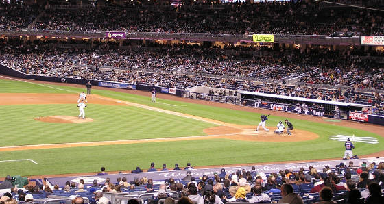 Game action from field level - Yankee Stadium