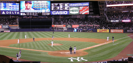 A hit in the 8th - Yankee Stadium